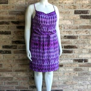 Purple sleeveless summer dress